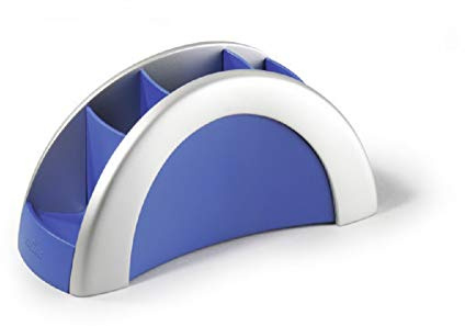 Durable Stiftebutler Pen Holder, 1 Stück, silber, 772023 | Schreibtisch-Organizer aus Kunststoff, 205 x 90 mm, Ablagebox für Stifte und Büroartikel, Modell Pen Holder