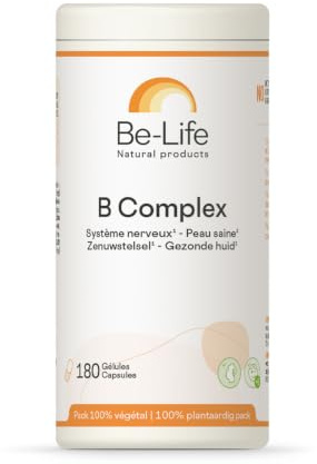 BE-LIFE | B Complex | Complément alimentaire | Régulation du stress | Maintien de la peau en bon état | Synergie de vitamines B | Vegan | 60 gélules