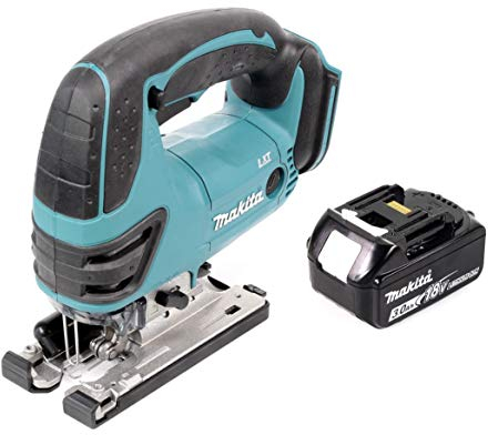 Sierra de calar Makita BJV 180 batería de ion de litio de 18 V + 1 x Batería Makita BL1830 – (sin cargador y sin maletín)