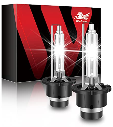 WinPower D4S 35W Xenon-Brenner Scheinwerferlampe Entladungslampe Kit austauschen für Auto-HID-Birne 6000K Reines weißes Licht (2 Lampen)