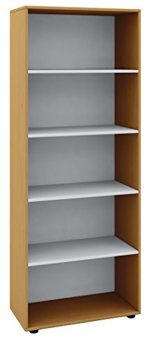 Holz-Regal | Maße: B. 70 x H. 178 x T. 40 cm | 5 Fächer | Allzweckregal | Schuhregal | ohne Türen – Vandol