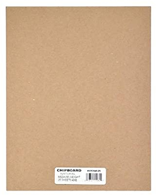 Grafix Medium Weight Chipboard – 4x6, Natural Acid-Free 0.057” Sheets, Create Three-Dimensional Embellishments for Cards, Papercrafts, Mixed Media, Home Décor, and More, Pack of 25