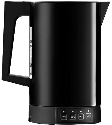 ritter fontana 5 Wasserkocher mit Temperaturwahl, Made in Germany, Schwarz