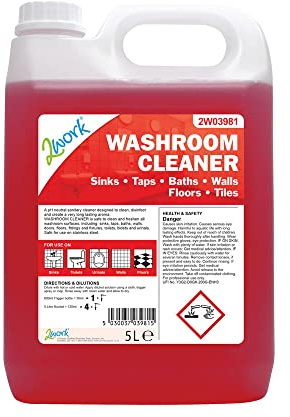 2Work Washroom Cleaner Concentrate Odourless 5 Litre Bulk Bottle 2W03981
