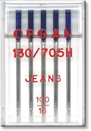 FIM Nähmaschinennadeln Flachkolben für Jeans System 130/705 H Stärke 100