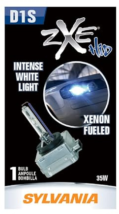 SYLVANIA - D1S SilverStar zXe HID (High Intensity Discharge) Headlight Bulb - High Performance Brighter and Whiter Light, Xenon Fueled, with a HID Attitude and Style (Contains 1 Bulb)