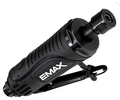 EMAX Straight Shaft Air Die Grinder - 1/4 Professional Pneumatic Mechanics Tool with Lock Off Trigger & 22,000 Max RPM - EATDG02S1P