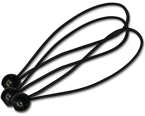 Noor Planenspanner Profi 20 cm, 12 Stück – Gummispanner mit Kugel | UV-stabiler Spanngummi zur Befestigung von Abdeckplanen, Fahrrädern, Autos und Gartenbedarf