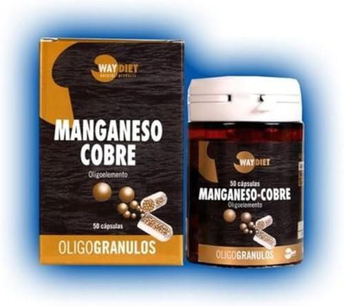 Waydiet - Complemento alimenticio Manganeso-Cobre Oligogranulos, 50 cápsulas