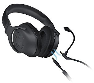 Roccat Cross Casque Gaming Multifonction et Multiplateforme, Stéréo et Audio, Micro Modulable et Rétractable, pour PC, Mac, PS4, Xbox One et Mobile, Prise Jack 3.5, Design Sobre et Léger, Noir