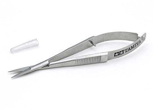 TAMIYA TAM74157 74157 HG - Tijeras para PC con Mango de Pinzas (Longitud 12 mm, Accesorios)