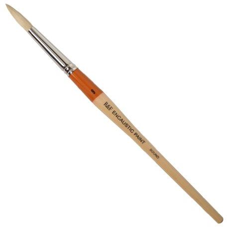 R&F Handmade Paints Encaustic Round Paintbrush, No.8 by R&F Handmade Paints