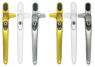 Securistyle Virage CB21BSL Cockspur Window Handle (Brass) - Left, 21mm Stack height - Various options available - This stylish ergonimic and contempory take on a cockspur handle provides an excellent solution to widows with no espag opening.