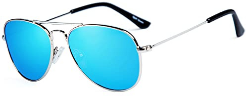 Rocf Rossini Kids Sunglasses Pilot UV Protection Cat. 3 Sun Glasses for Baby Boys and Girls Metal Toddler Shades with Case