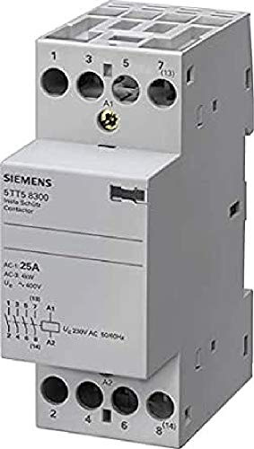 Siemens 5TT5831 Einbauschutz 230V-Spule, 4-polig, 400V / 25 A 230V 2000 W 3 Schließer, 1 Öffner 4-Hilfskontakte