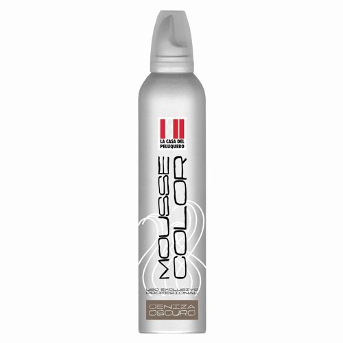 Espuma Mousse Color Ceniza Oscuro - 300ml - Define Rizos y Ondulaciones - Aporta Volumen - Fijación Alta - Corrige Tonos en Cabello Natural y Teñido - Uso Profesional - La Casa del Peluquero