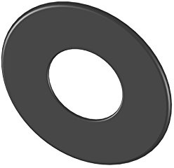 Ofenrohr - Wandrosette mit 85mm Randbreite und 150mm Innendurchmesser, schwarz