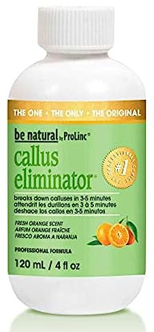 ProLinc Be Natural Callus Eliminator Orange, Professional Callus Remover with Refreshing Orange Scent, Instantly Softens Hard Skin, 4 fl oz, 1-Pack