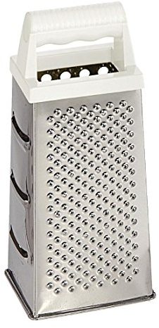 Vogue Stainless Steel 4 Way Hand Grater - Lemon Zester, Cheese Grater, Vegetable Slicer DM021