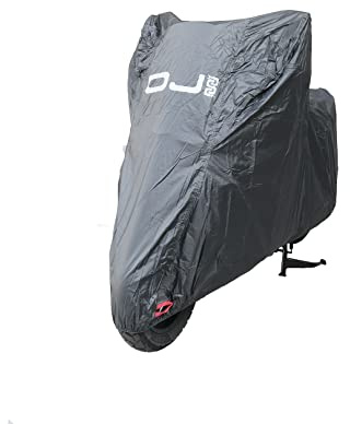 OJ Coprimoto Universale Impermeabile M0261 – Telo Copertura Moto Antipioggia e Antipolvere per Interno ed Esterno, Protezione UV, Materiale Resistente e Leggero per Scooter e Moto, GRIGIO XL