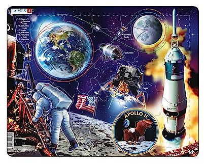 Larsen NB5 Apollo 11, Neutral Ausgabe, Rahmenpuzzle mit 50 Teilen