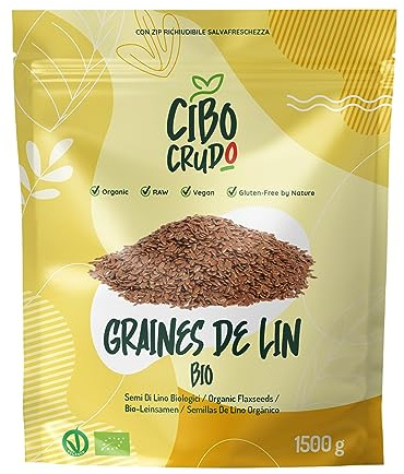 Semillas de Lino Marron Orgánico - 1.5 Kg. Semillas de Linaza 100% Natural y Puro sin Aditivos Ricas en Fibras Omega 3 y Sales Minerales. Organic Flaxseed.