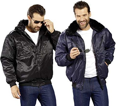Veste pilote 4 en 1 - Doublure de col et Manche séparable - plusieurs couleurs - Marine, 3XL