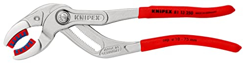 Knipex Siphon and Connector Pliers chrome-plated, with non-slip plastic coating 250 mm (self-service card/blister) 81 13 250 SB