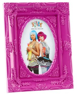 trendfinding Foto Bild Ornament Rahmen Design Stand Bilderrahmen Ornamente rechteckig oval Hochformat und Querformat mit Aufsteller 10 x 15 lila