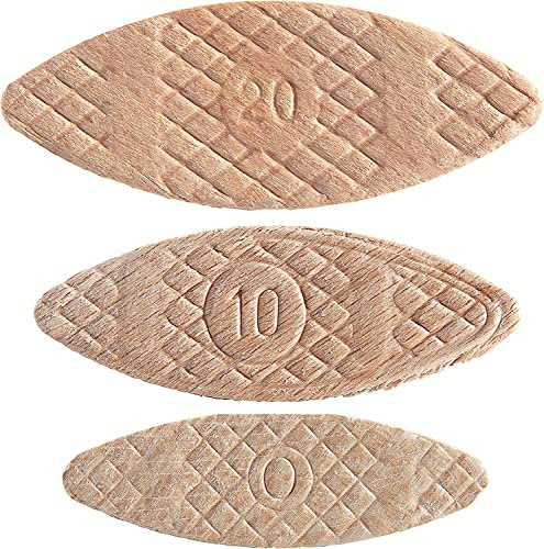 Trend Assortiment de 1000 biscuits d'assemblage en hêtre, n° 0, 10, 20 | Inclut biscuits d'assemblage en hêtre n° 0, 10 et 20 pour travail du bois, menuiserie et montage de meubles, BSC/MIX/1000