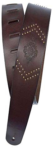 Planet Waves 25VNER01-DX Ledergurt The Vintage & Western Leather Strap Collection Embossed Studs - Brown Länge: 1300mm Breite: 64mm