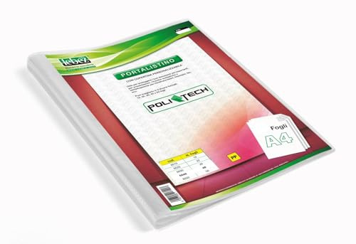 Portalistino Personalizzabile A4 20 Buste Lebez