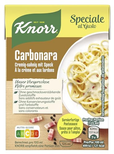 Knorr Speciale al Gusto Carbonara Soße, 1er-Pack (1 x 370 g)