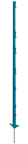 VOSS.farming 20x Weidezaunpfähle Style, 156 cm, Doppeltritt, Petrol