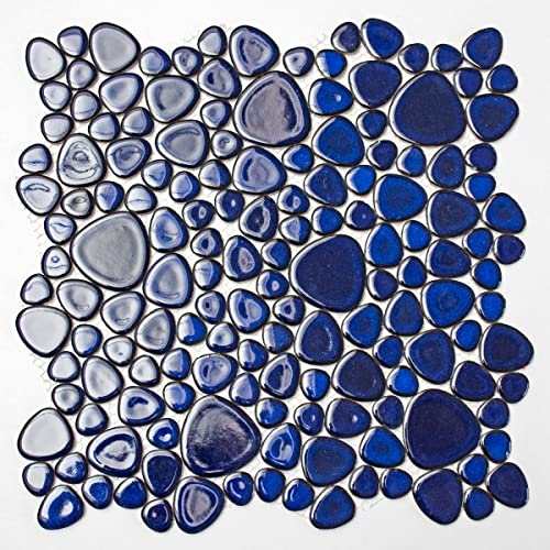 Piastrella a mosaico in ceramica blu cobalto lucido per pavimenti, pareti, bagno, WC, doccia, cucina, specchio piastrellato, rivestimento per vasca da bagno, mosaico