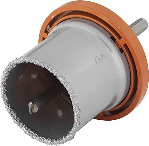 wolfcraft Sega a tazza con riporto in metallo duro I 3465000 I Per lavori di installazione su murature e pietra, profondità di taglio 55 mm