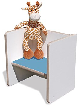 Eli Wendehocker weiß mit hellblauer Sitzfläche