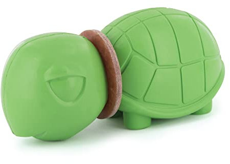 PetSafe Busy Buddy Turtle, Kauspielzeug-Schildkröte mit Snackring für Hunde, Für Hunde von 10-23 kg geeignet, Größe M, Grün