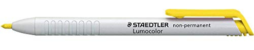 Staedtler 768N Lumocolor non-permanent omnichrom Trockenmarker wasserlöslich, 3,0mm, gelb, 768N-1 ST
