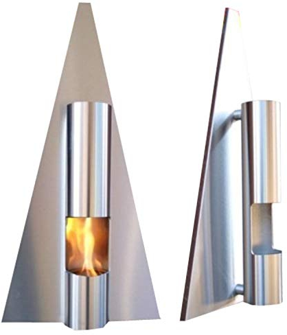 Ethanol und Gelkamin Modell Pyramide Edelstahl