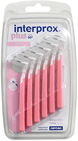 6x Interprox plus Interdentalbürsten rosa nano 6er Pack (6x 6er Pack)