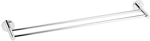 Grohe 40802001 Essentials Metal 7.28-in. Double Towel Rail, 26.182 x 4.725 x 2.363, Starlight Chrome