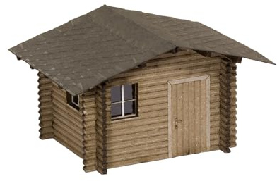 NOCH Waldhütte, detailreiche Miniatur, 4,7 x 3,7 x 2,8 cm für Spur TT, ideal für idyllische Waldszenen