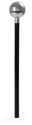 Bristol Novelty- Bastone a Sfera a Specchio, Colore Argento, Taglia Unica, BA120