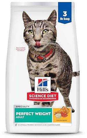 Hill's Science Diet Adult Perfect Weight Dry Cat Food, Chicken, 3 lb. Bag