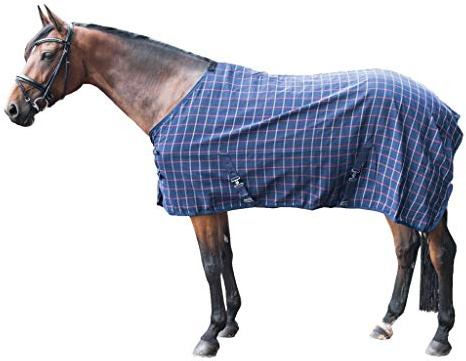 HKM 4000315887880 Sommer Stalldecke -Check-6900 Dunkelblau155
