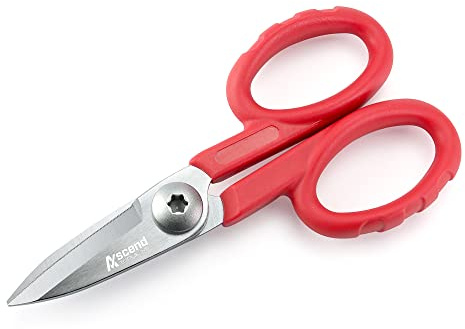 Ascend Tools 5-1/2 inch Carbon Steel Shears - Kevlar, Dyneema, Vectran, Spectra, Technora, Nomex, Innegra, Dacron, Fiberglass, Carbon Fiber, Fiber Optic Kevlar Shears