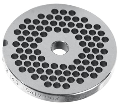 HENDI Disque Perforé pour Hachoir à Viande No. 22, Trous Ø6mm, Pièce Détachée pour Machine 282007, Plaque de Coupe Professionnelle, Ø82mm, Acier Inoxydable