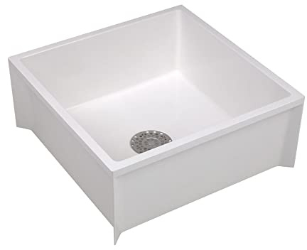 Mustee 63Mmop Sink Colorfast Marbleized Finish, White