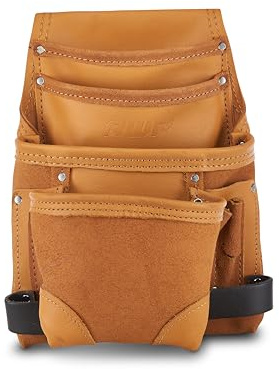 AWP Classic Leather Tool Pouch, Crafted from Premium Top-grain Leather, Compatible with Work Belts Up to 3 Inches Wide, Tool Belt Accessory, Tan